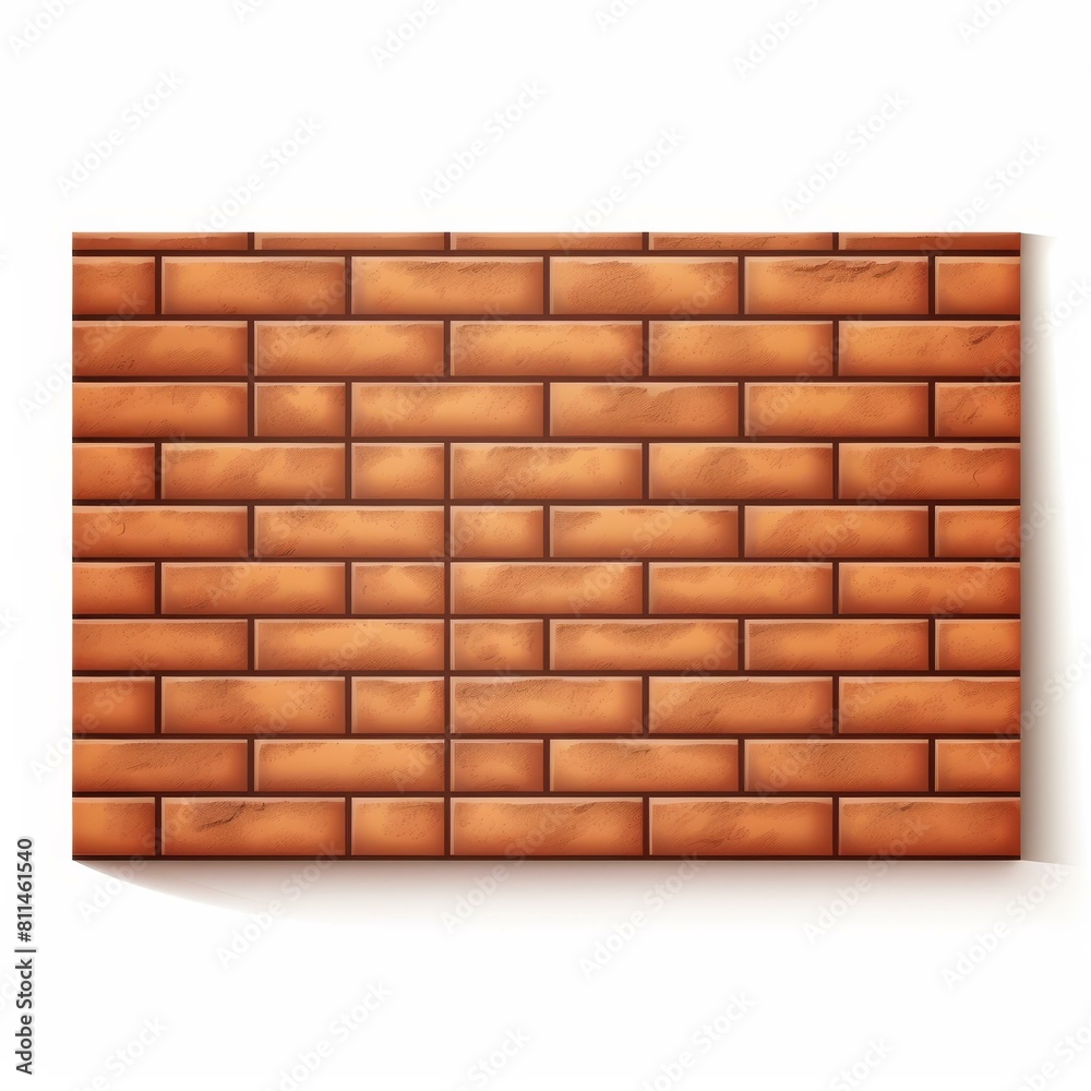 Brick wall perspective isolated on a white background as a vector, Ai Generated Brick wall perspective isolated on a white background as a vector, Ai Generated