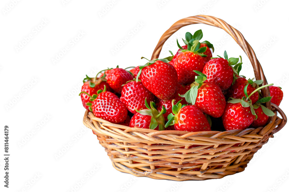 strawberries in a basket, transparant background, PNG file strawberries in a basket, transparant background, PNG file