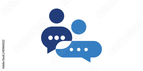 logo design chat and humans, person, people, communication, connection, technology, logo design icon, vector, symbol, idea.