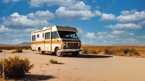 Old RV in the Hot Desert