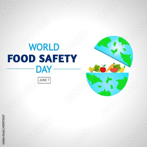 World food safety day banner poster flyer design illustration 