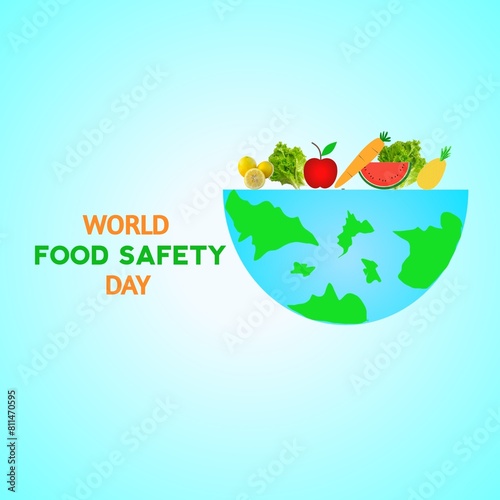World food safety day banner poster flyer design illustration 