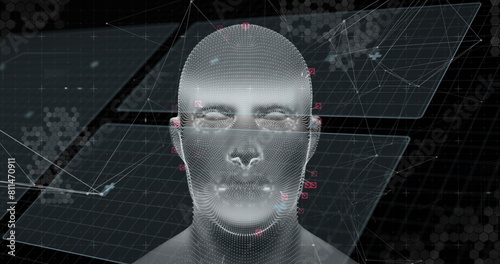 Image of data processing over digital human