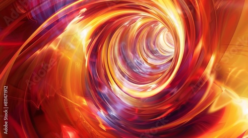 Wallpaper Mural A captivating image featuring dynamic abstract swirls in motion, with blurred shapes and lines capturing the essence of movement in a warm, flowing color scheme Torontodigital.ca