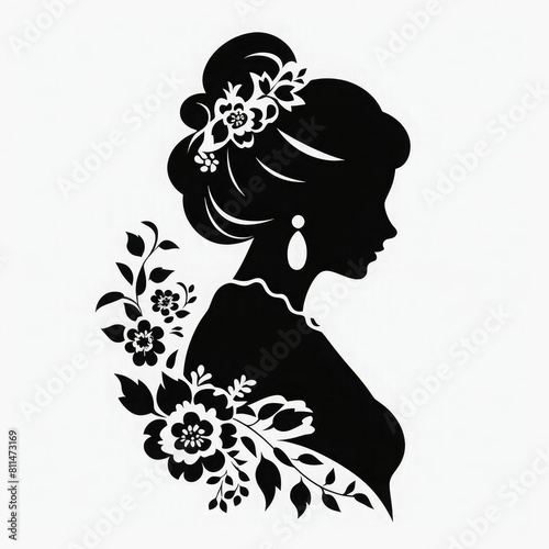 silhouette of a girl with flowers © Shani Awan