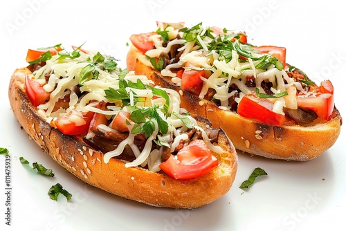 Molletes, isolated on white