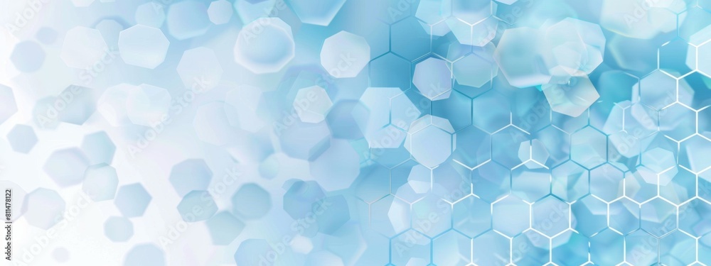 Abstract light blue background with a hexagon pattern for technology, science and medical concept design. Vector illustration in the style of white color vector.