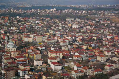 Arial View of Istanbul residential buildings 