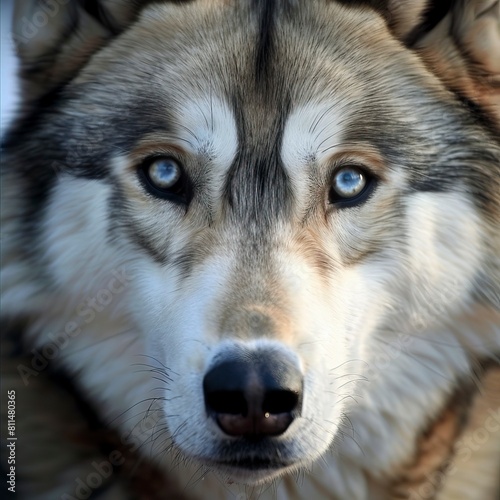 A husky wolf dog portrait 