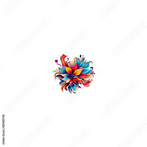colorful ornament isolated on white background