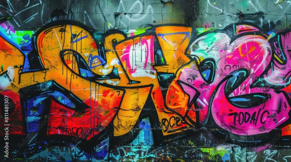 spray-painted graffiti on street walls