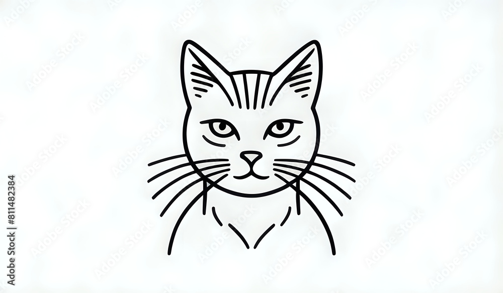 cat icon, cat logo, cat cartoon illustration, illustration of a cat, face cat logo, face cat icon