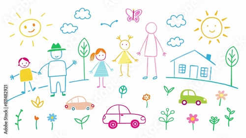Naive Charm, A Child's Chalk Masterpiece