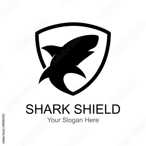 shark shield logo silhouette vector  © joko