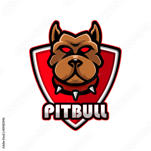 vector shield pitbull dog logo  © joko