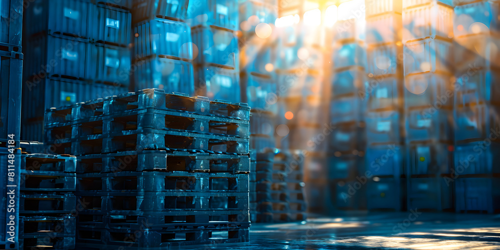 Plastic Pallet Storage Solutions for Industrial Warehouses Conveyor ...