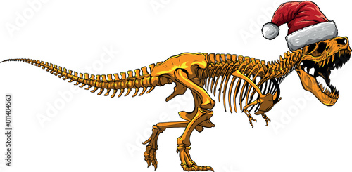 colored Tyrannosaurus skeleton image vector illustration design