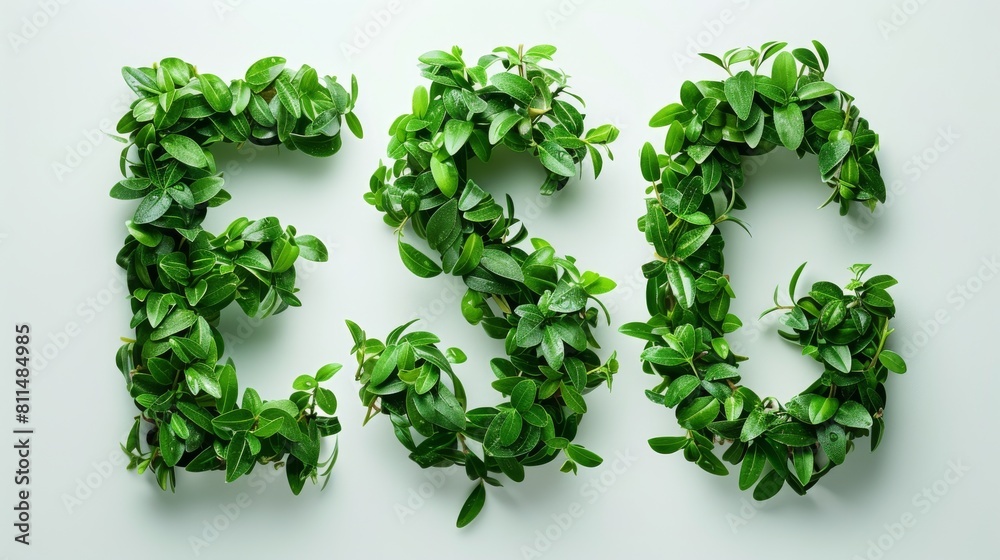 ESG Typography Dynamic 3D typography of the text 'ESG' showcasing the green ESG concept, representing environmental, social, and governance principles for sustainable business practices ESG Typography Dynamic 3D typography of the text 'ESG' showcasing the green ESG concept, representing environmental, social, and governance principles for sustainable business practices