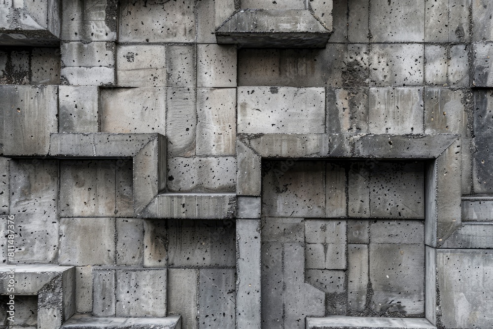 Panorama of Horizontal design on cement and concrete texture for pattern and background - generative ai Panorama of Horizontal design on cement and concrete texture for pattern and background - generative ai