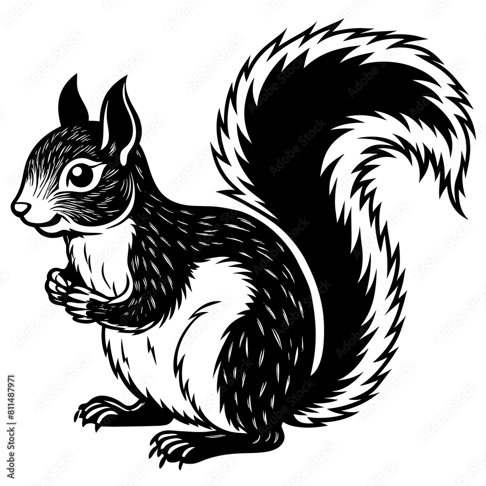 squirrel with nut squirrel with nut