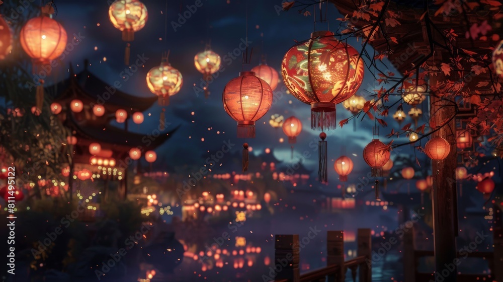 Behold the beauty of Chinese lanterns during the New Year festival in this mesmerizing image