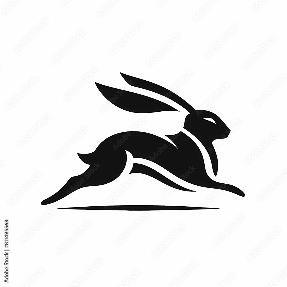 Obraz premium rabbit logo illustration