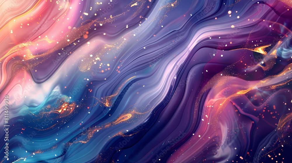 A vibrant dance of cosmic colors and glittering stardust A vibrant dance of cosmic colors and glittering stardust