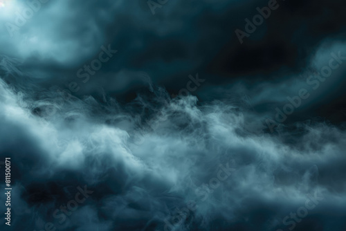 Mysterious Slightly Glowing Fog In The Dark Wallpaper Created Using Artificial Intelligence © Damianius