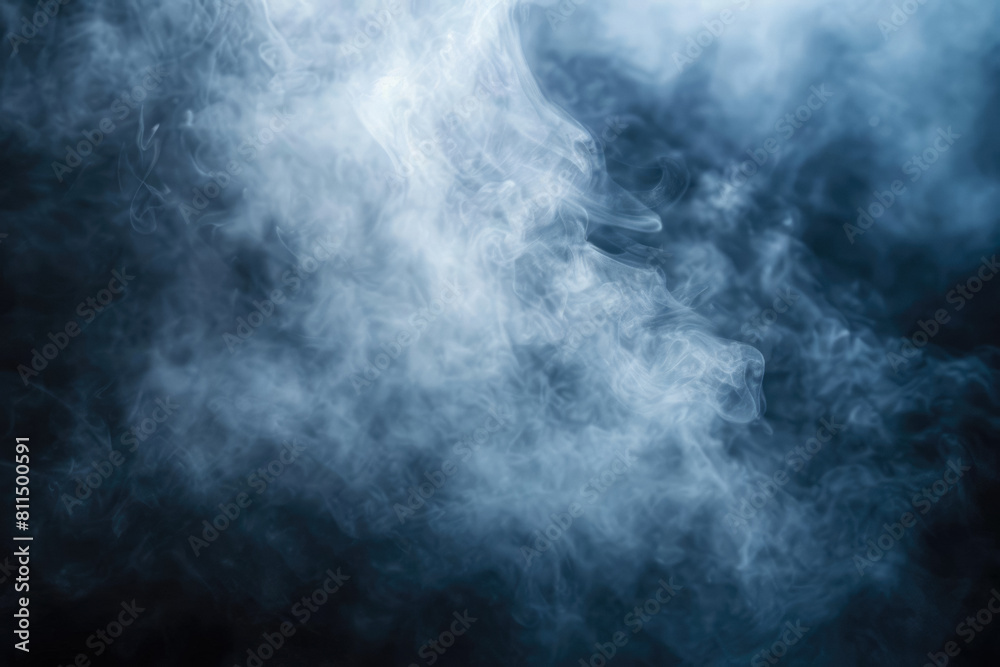 Fototapeta premium Mysterious Slightly Glowing Fog In The Dark Wallpaper Created Using Artificial Intelligence