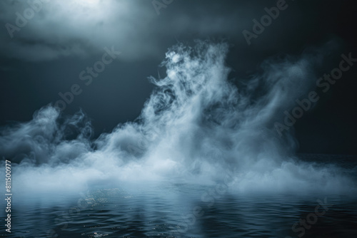 Mysterious Slightly Glowing Fog In The Dark Wallpaper Created Using Artificial Intelligence