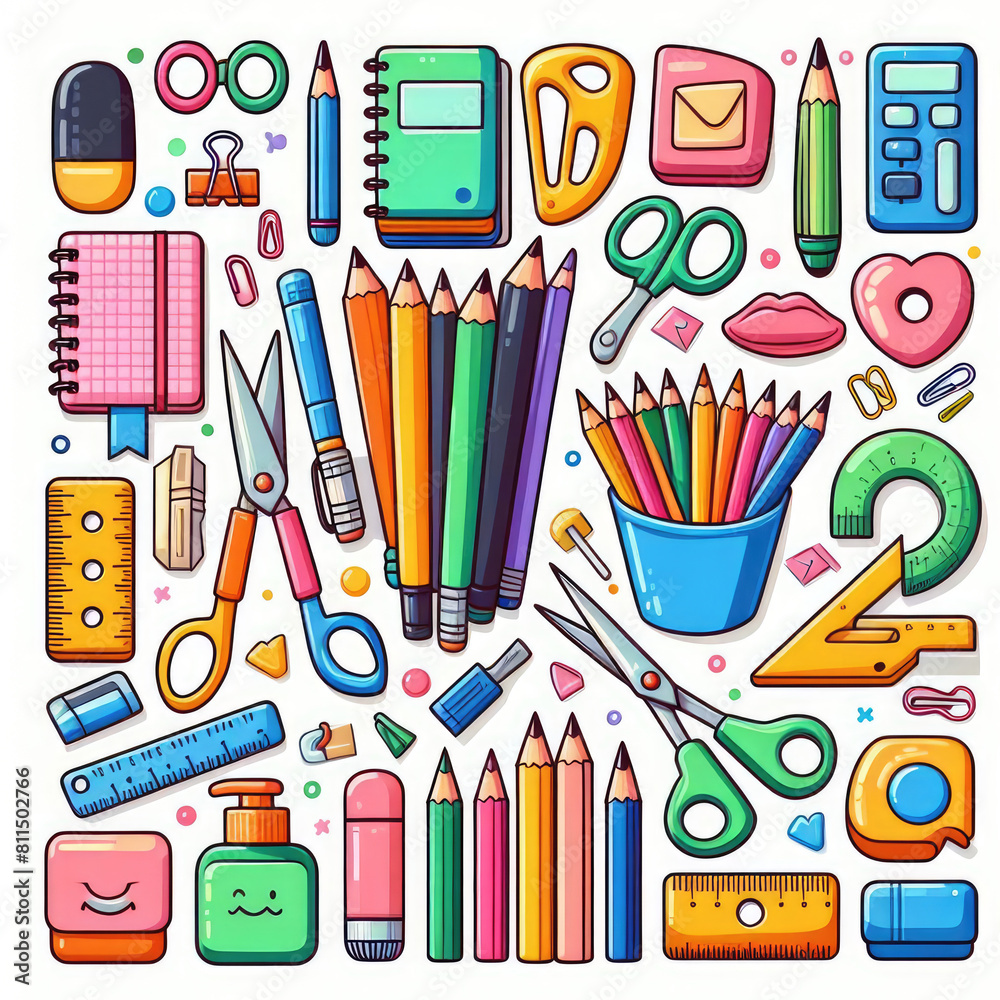 school supplies clip art with Generative AI Techonology.
school supplies clip art with Generative AI Techonology.