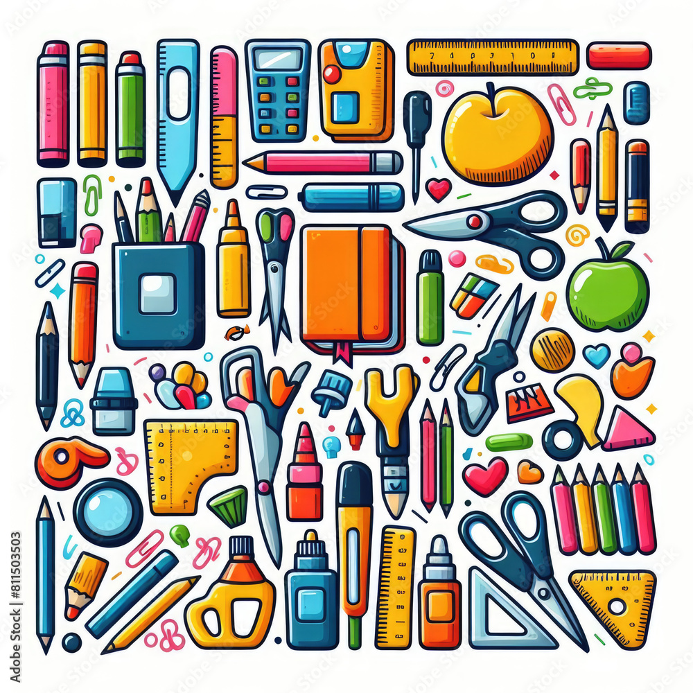 school supplies clip art with Generative AI Techonology.
school supplies clip art with Generative AI Techonology.