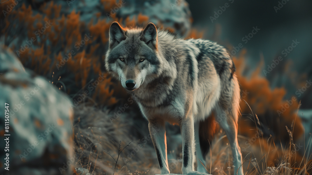 Obraz premium wolf in winter mo