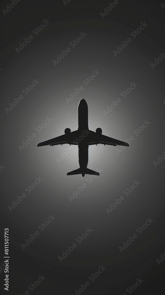 Fototapeta premium airplane flight tickets air fly travel takeoff silhouette 