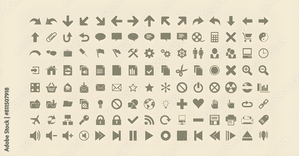 Set of web icons. set of website icons for desktop and mobile devices