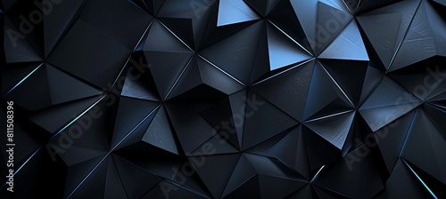 black abstract background with triangles wallpaper.