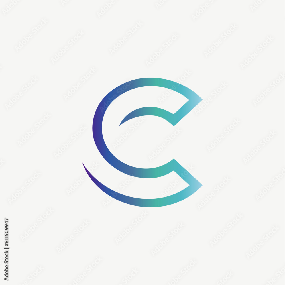 Geometric Minimalist Letter C Logo Geometric Minimalist Letter C Logo