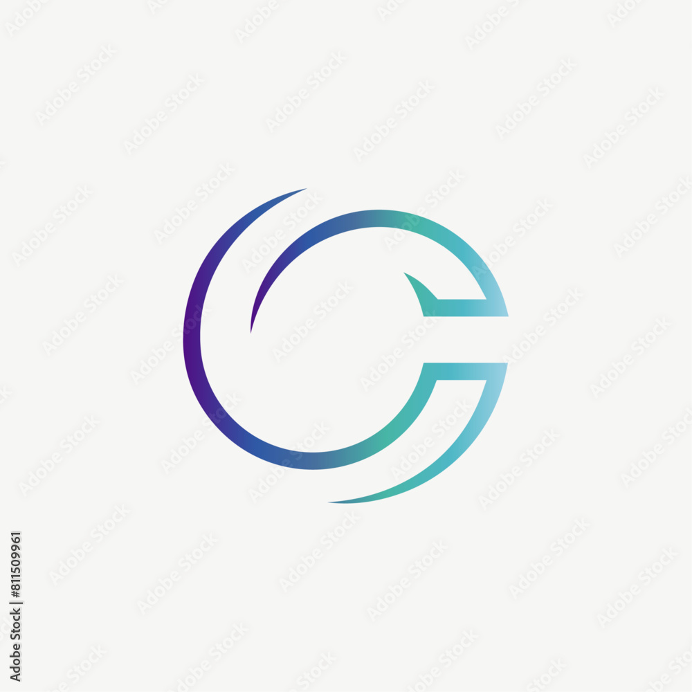 Geometric Minimalist Letter C Logo Geometric Minimalist Letter C Logo