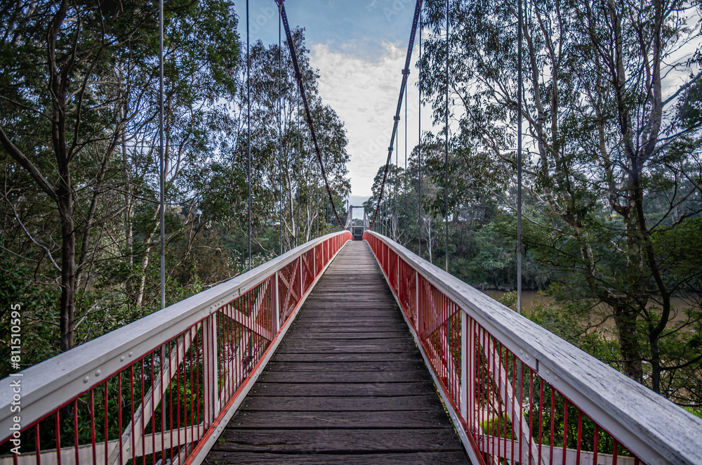 Fototapeta premium Kanes Bridge Curvy And Wooden