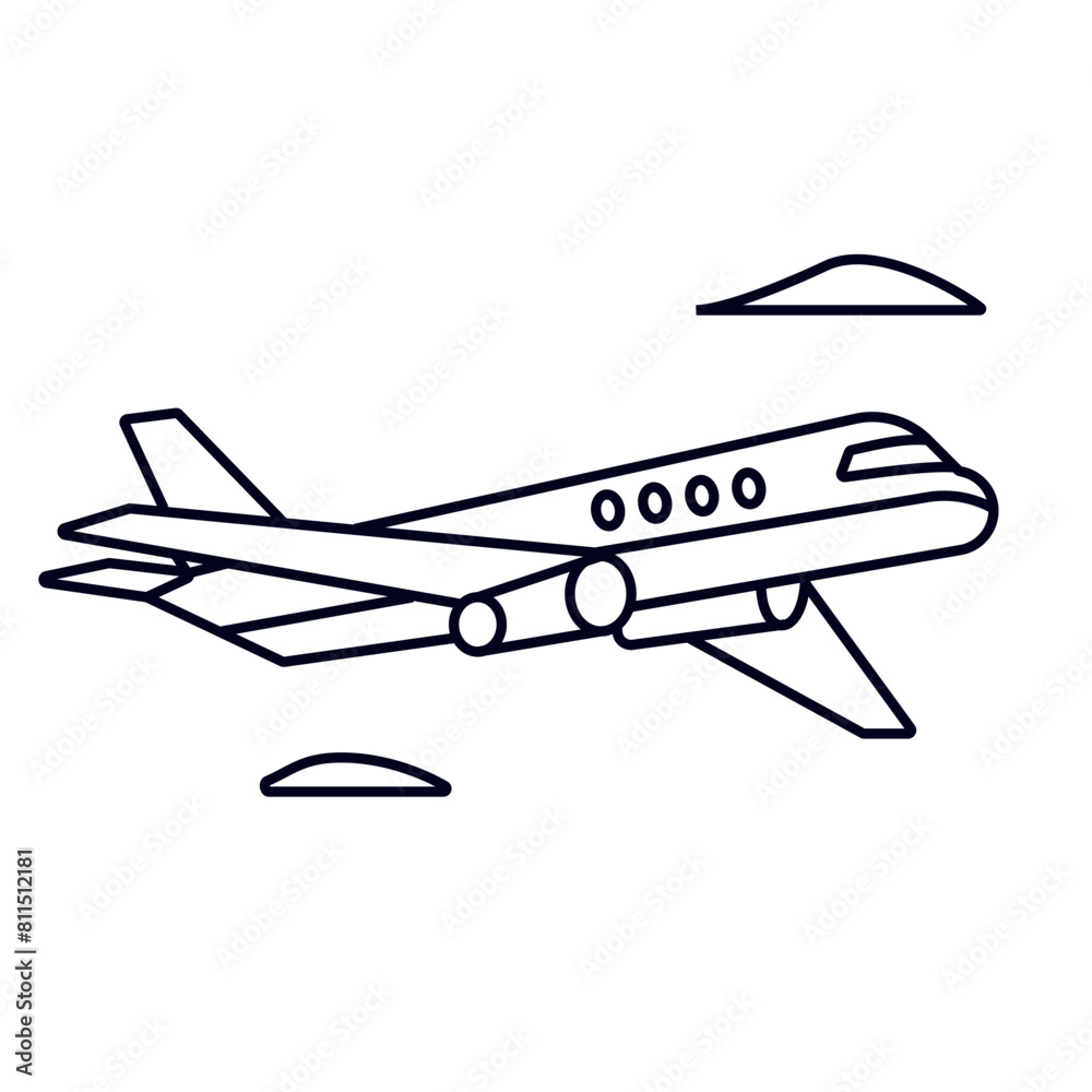 illustration of airplane illustration of airplane