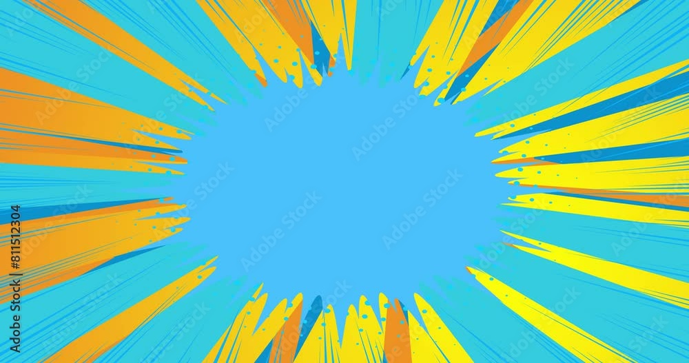 Abstract background animation in pop art, comics style. Retro manga Bubble cartoon backdrop. Comic book elements moving. Abstract background animation in pop art, comics style. Retro manga Bubble cartoon backdrop. Comic book elements moving.