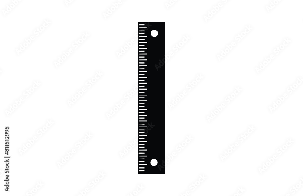 ruler icon flat vector illustration.