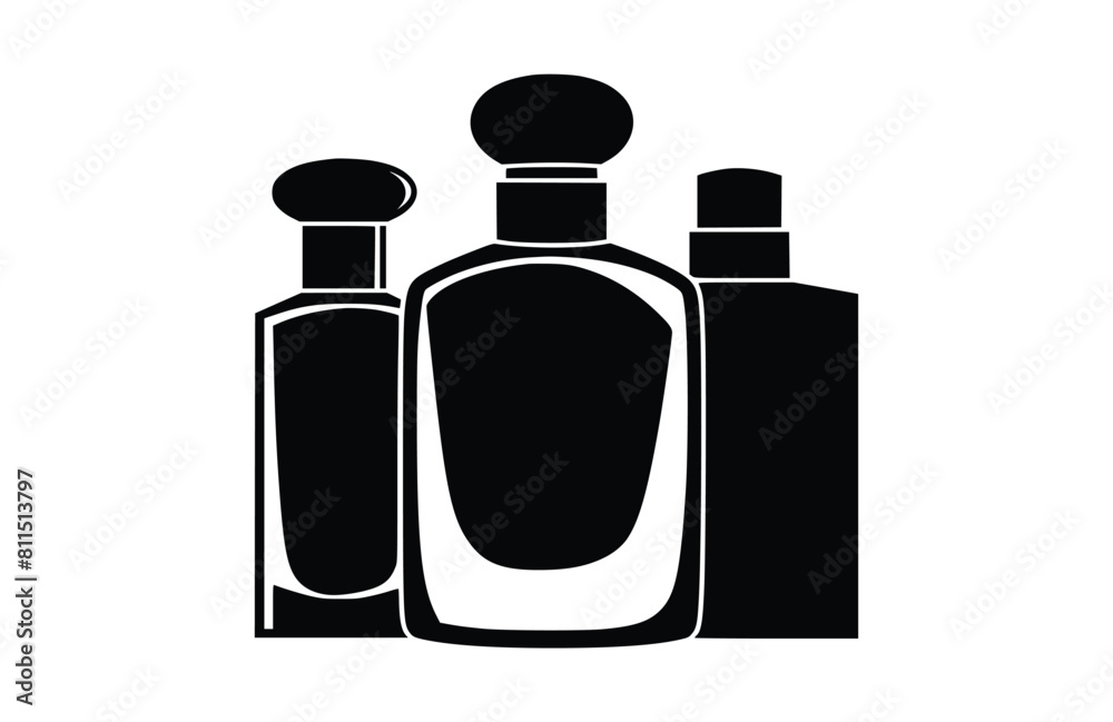 Flat perfume bottles icon symbol vector Illustration. Flat perfume bottles icon symbol vector Illustration.
