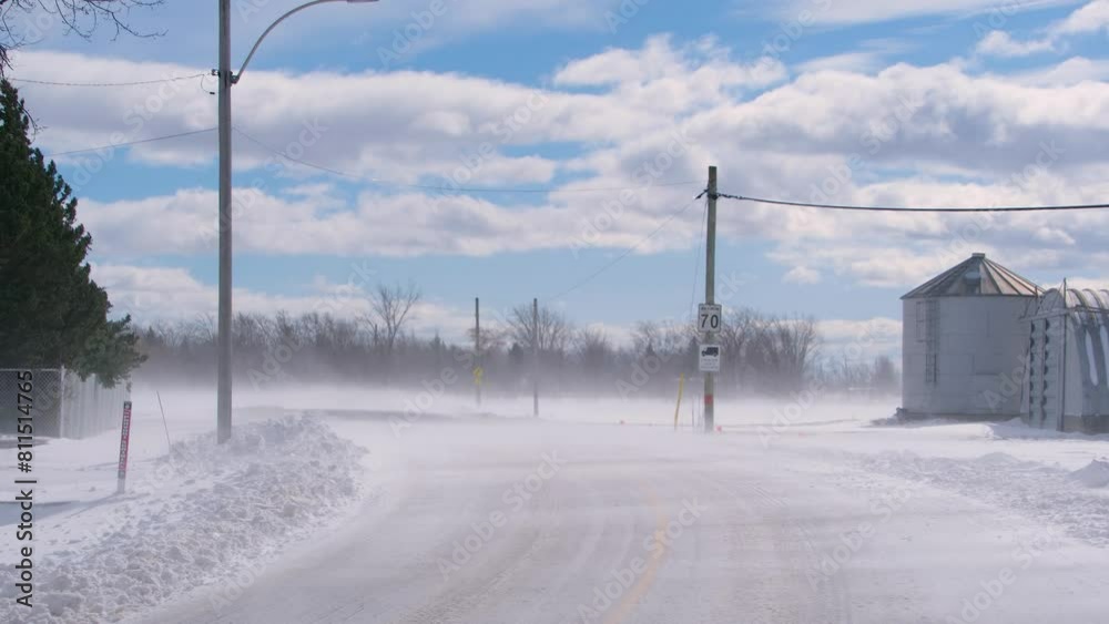 Landscape of winter windy roadside. Landscape of winter windy roadside.