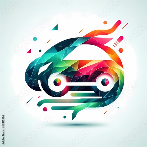 electric car logo illustration