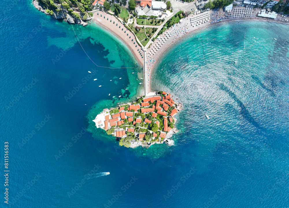 Fototapeta premium Sveti Stefan - Budva, Montenegro