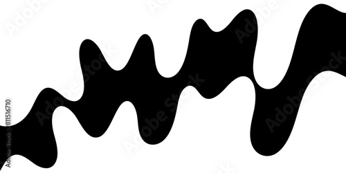 Abstract perspective line stripes with 3d dimensional effect isolated on white. Abstract wave element for design