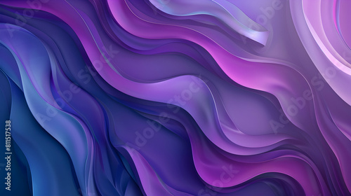 Abstract background with purple and blue gradient color  smooth curved lines