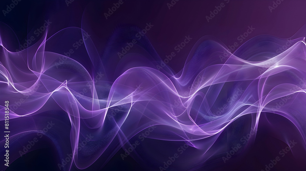 Abstract purple background with flowing lines and waves, dark blue, purple, dark violet