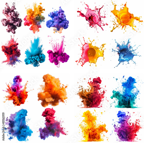splatter spot stain splashing explosion ink rainbow spray smoke vibrant creativity watercolor paint
